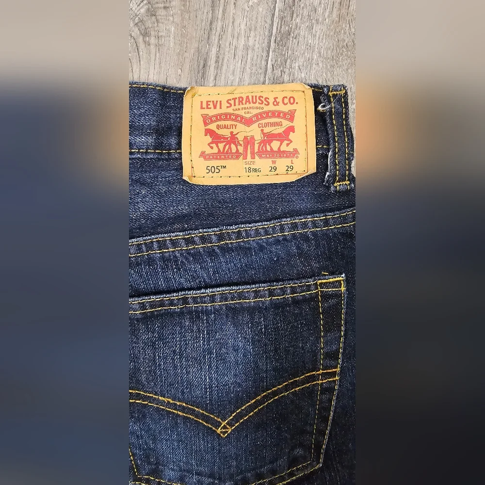 Levi's Men's 505 Dark Blue Denim Jeans